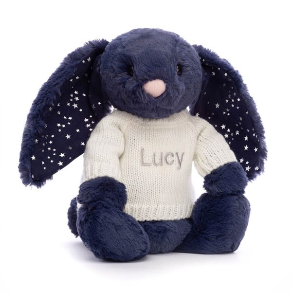 Bashful Stardust Bunny with Personalized Cream Jumper