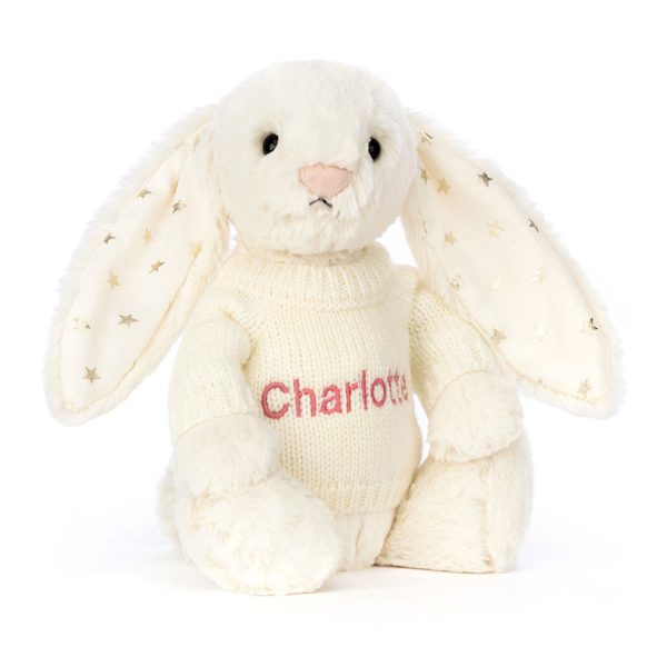 Bashful Twinkle Bunny with Personalized Cream Jumper