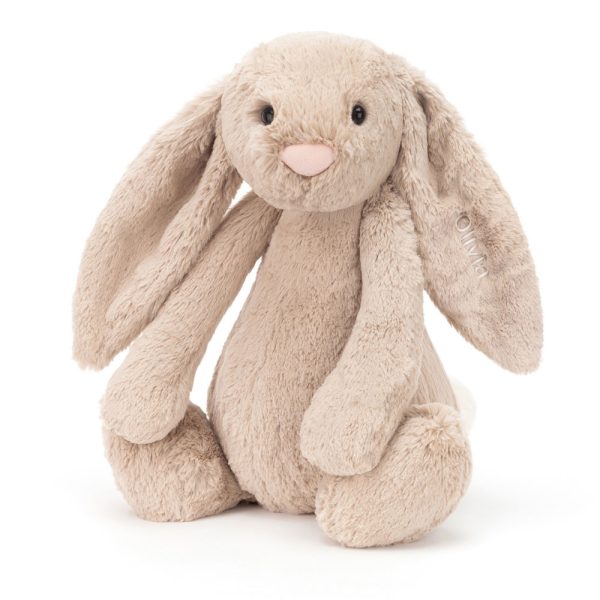 Personalized Bashful Beige Bunny Huge